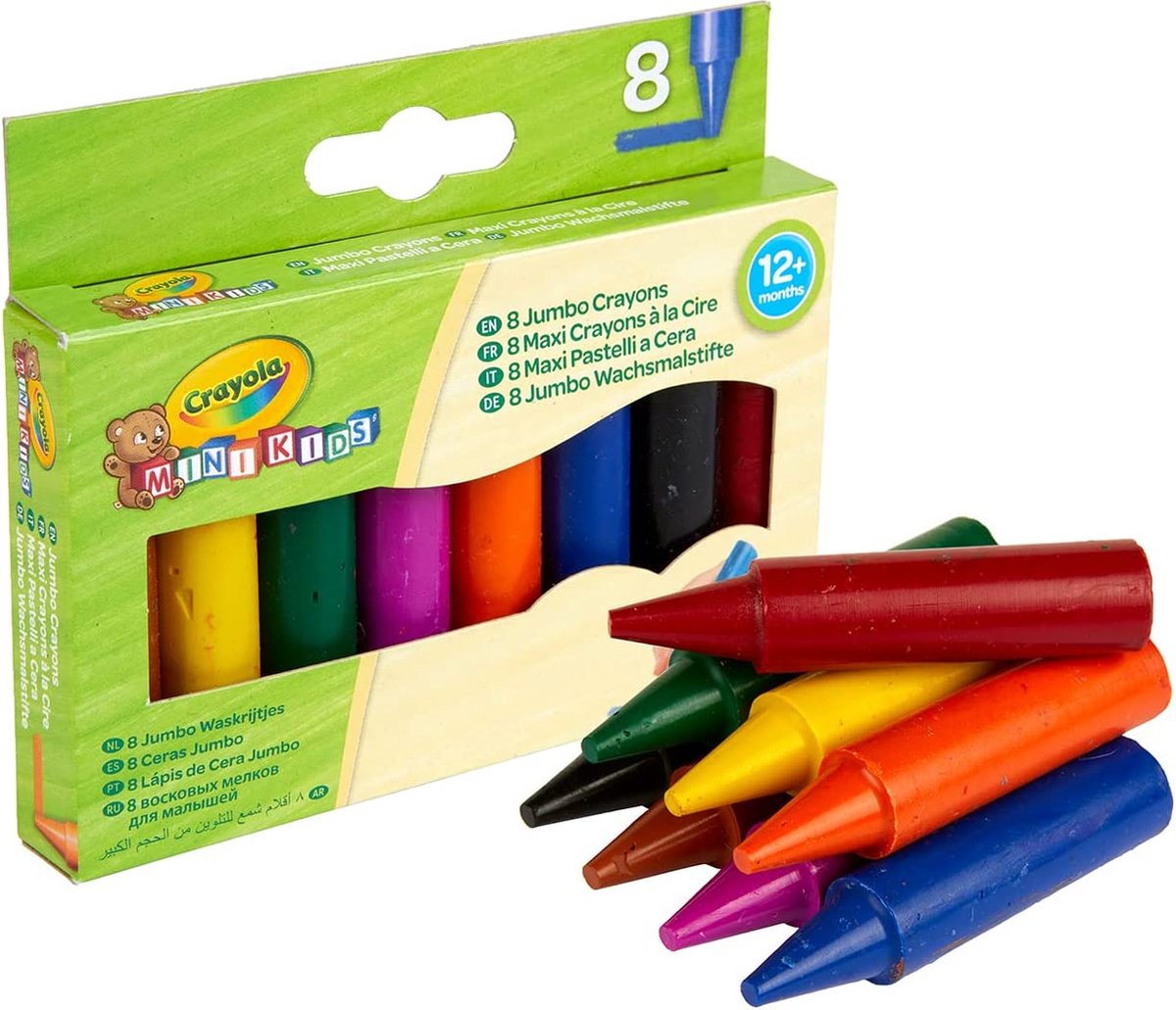 waskrijtjes wasco's jumbo 8pc CRAYOLA