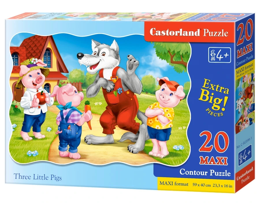 puzzel three little pigs MAXI 20pc