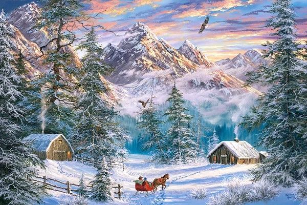 Puzzel mountain christmas 1000pc