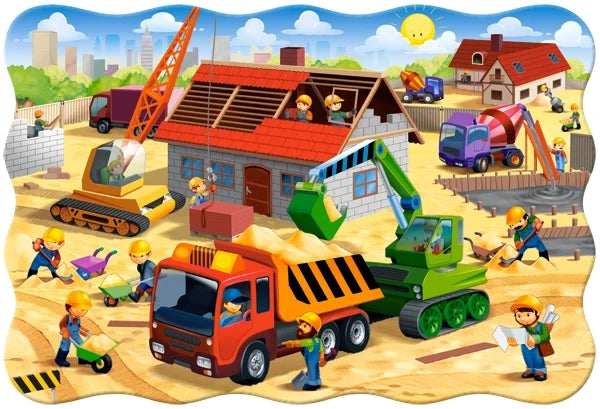 puzzel house in construction MAXI 20pc