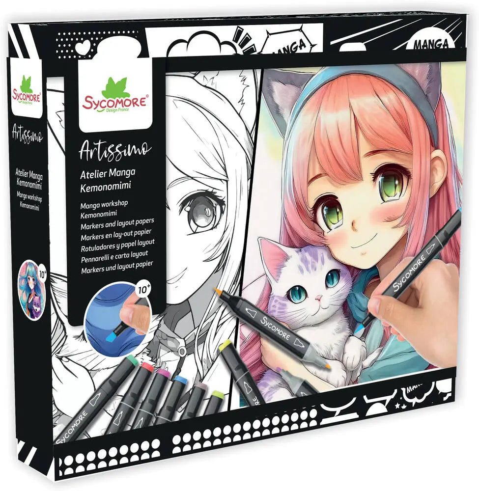 manga - L layout and markers - kemonomimi