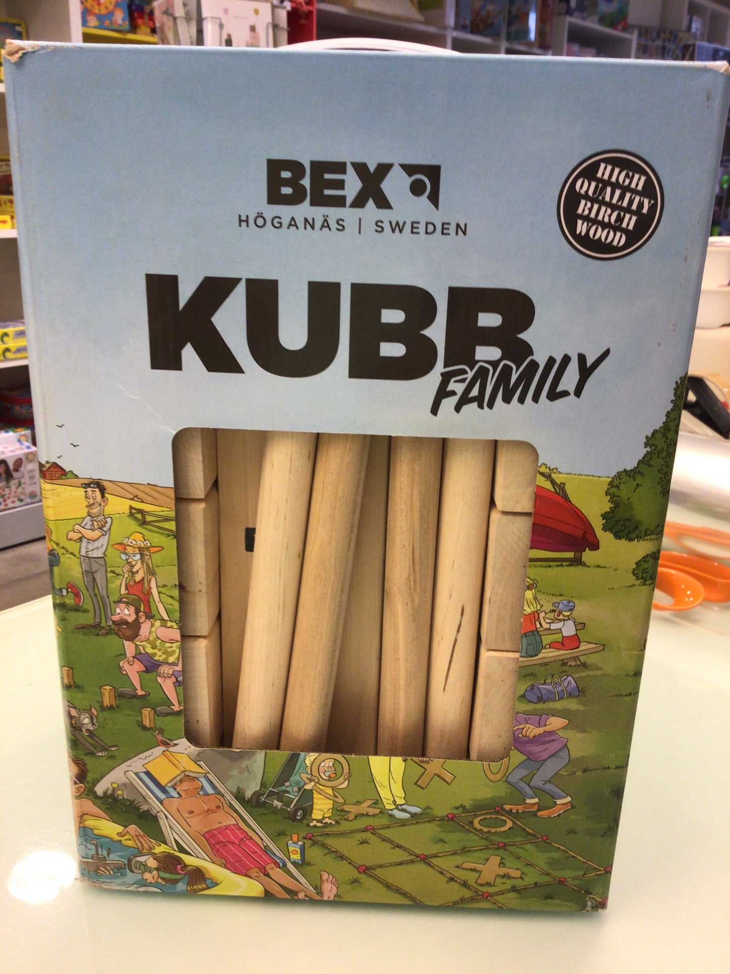 kubb Family berkenhout in colourbox