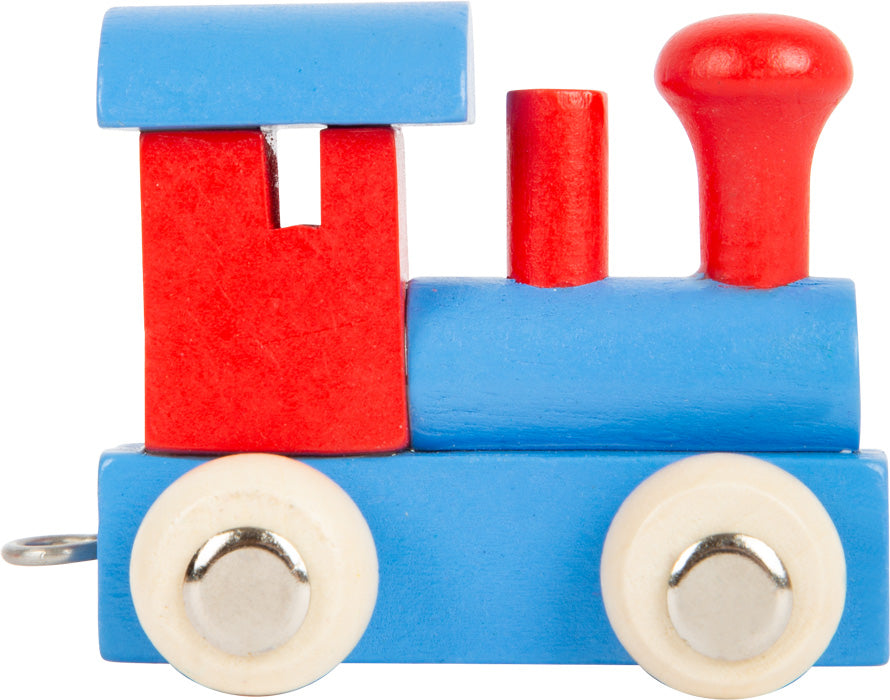 Letters op trein hout in kleur - lettres sur train en bois couleur
