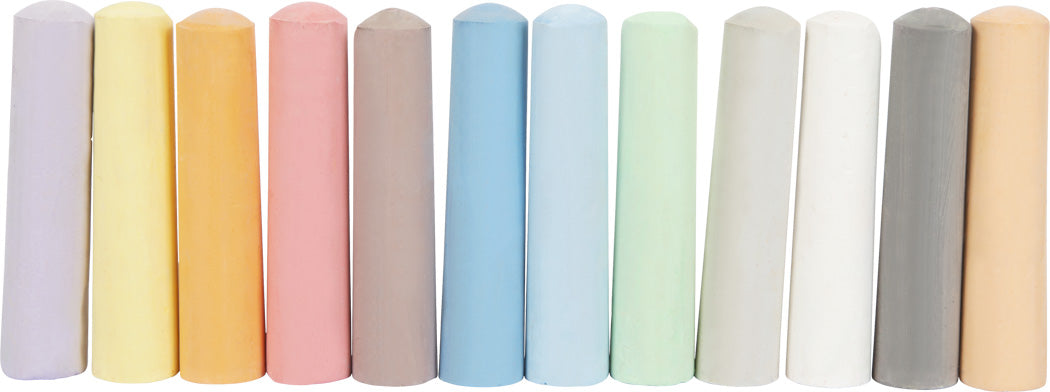 stoepkrijt, doosje 12 kleuren