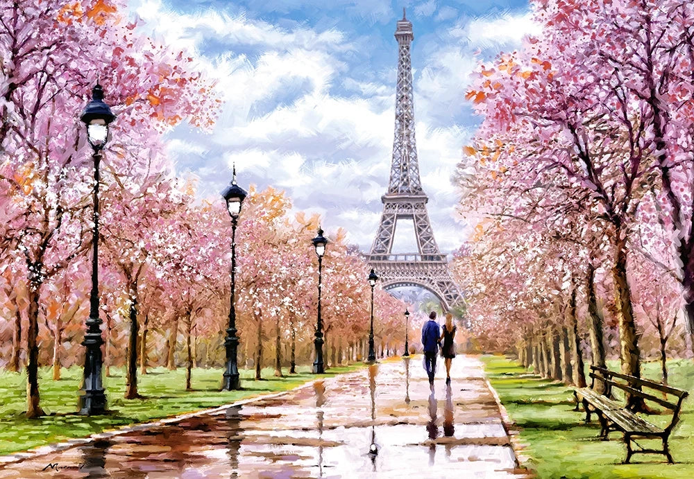 Puzzel romantic walk in paris 1000pc
