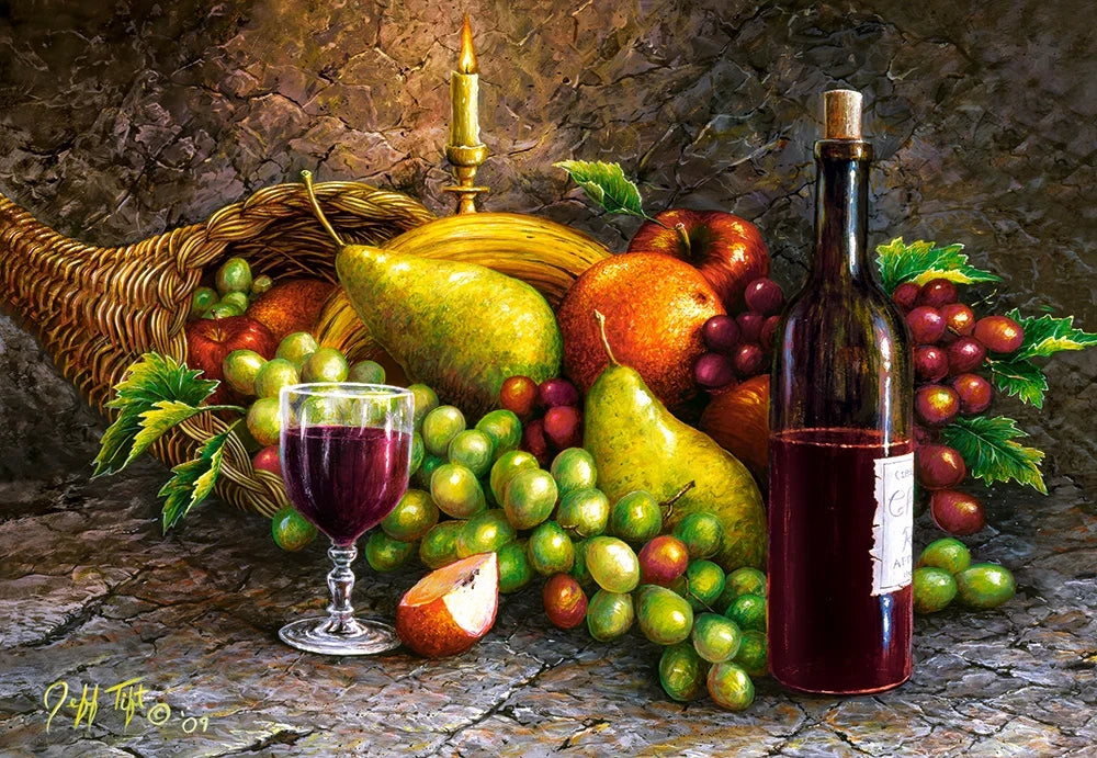 Puzzel Fruit and wine 1000pc