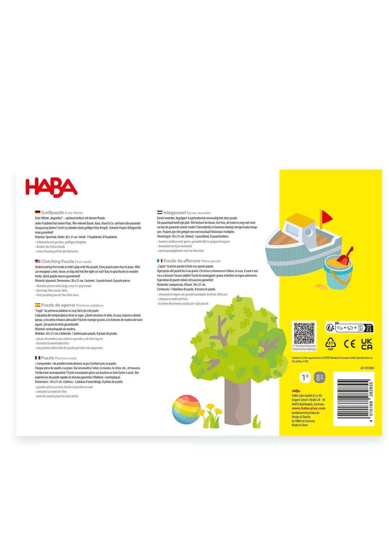 puzzel met knoppen eerste woorden