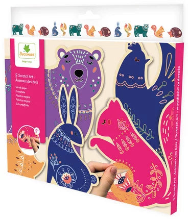 scratch art de dieren van het bos