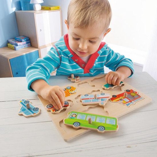 puzzel met knoppen voertuigenwereld