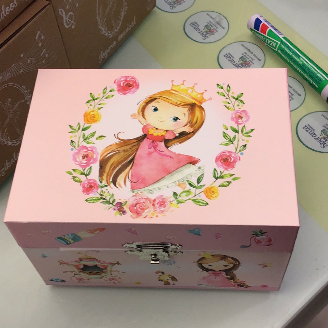 boîte à bijoux avec support à musique petite princesse