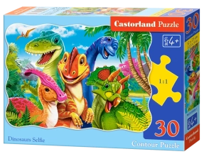 puzzle les dinosaurs selfie 30pc