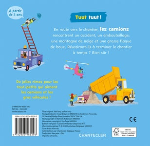 Livre tuut tuut - en route! un livre rempli de gros camions