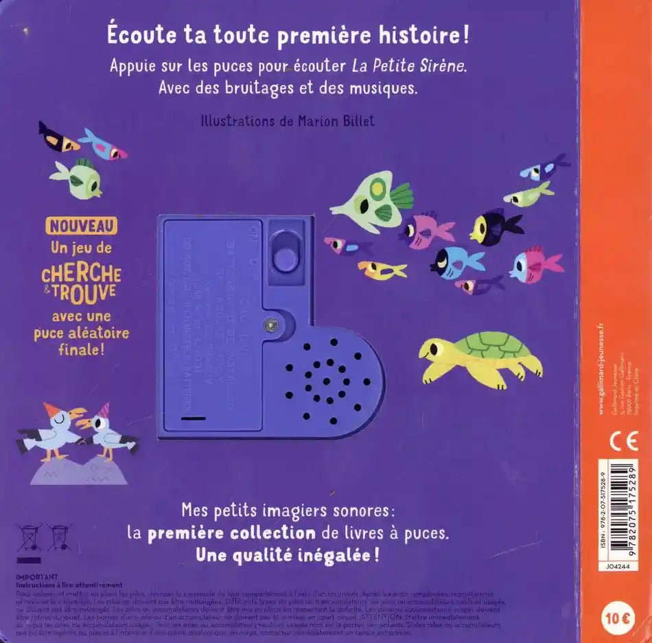 livre petits imagiers sonores la petite sirène FRA