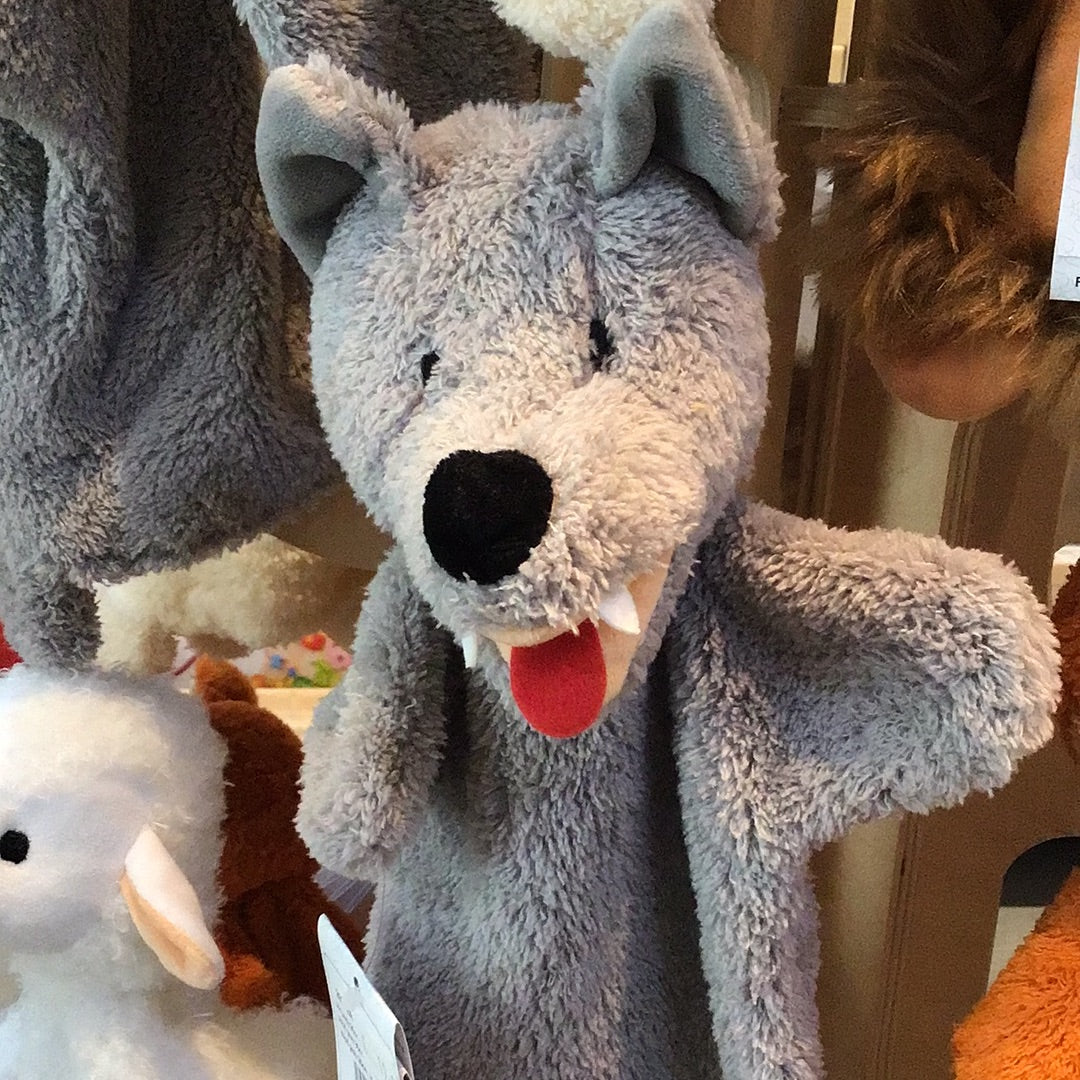 marionnette à gants loup