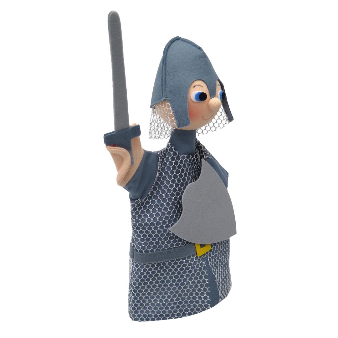handpop ridder zilverglans - marionette à main éclat argenté