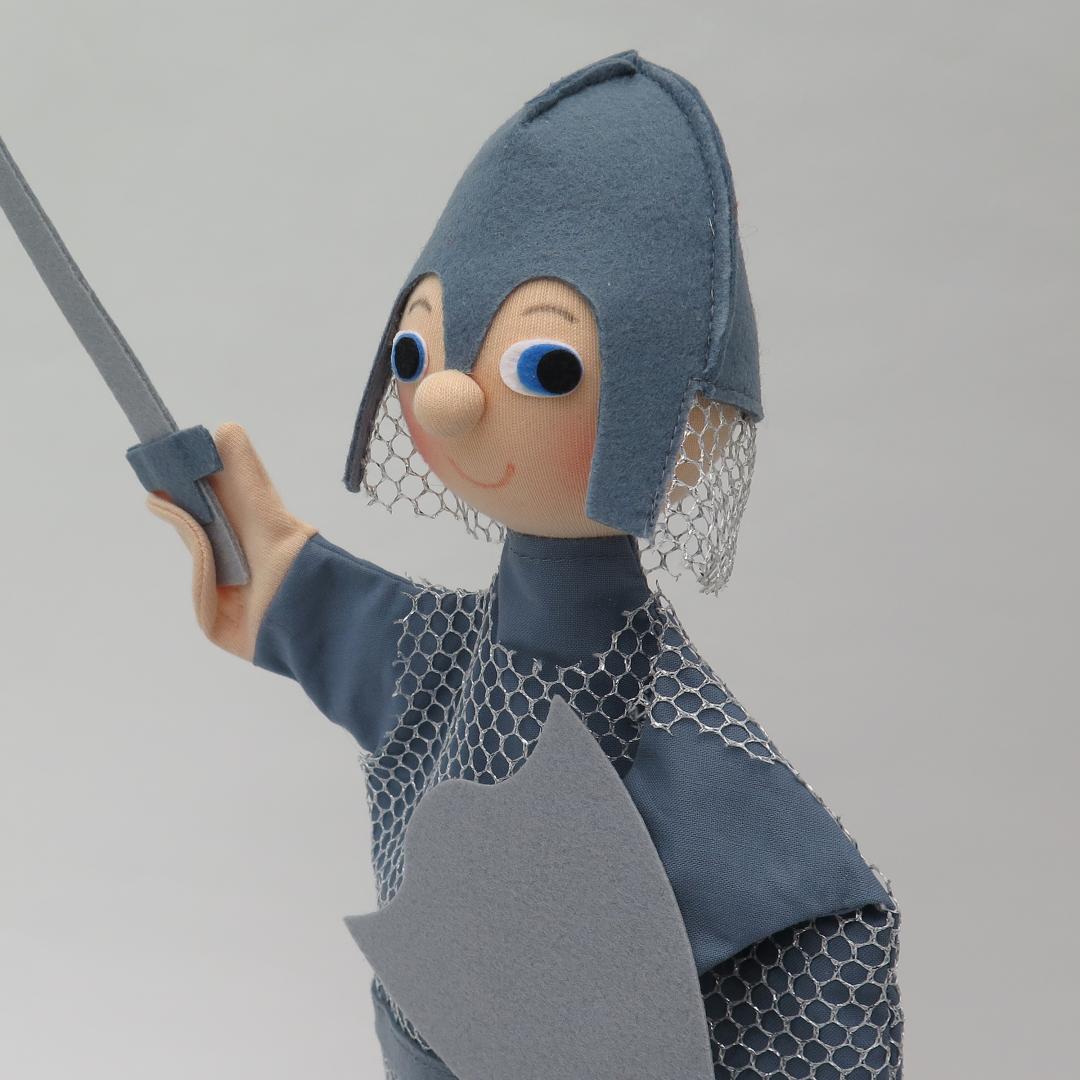 handpop ridder zilverglans - marionette à main éclat argenté