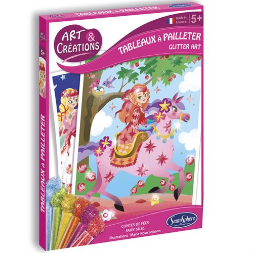 glitter schilderij sprookjes