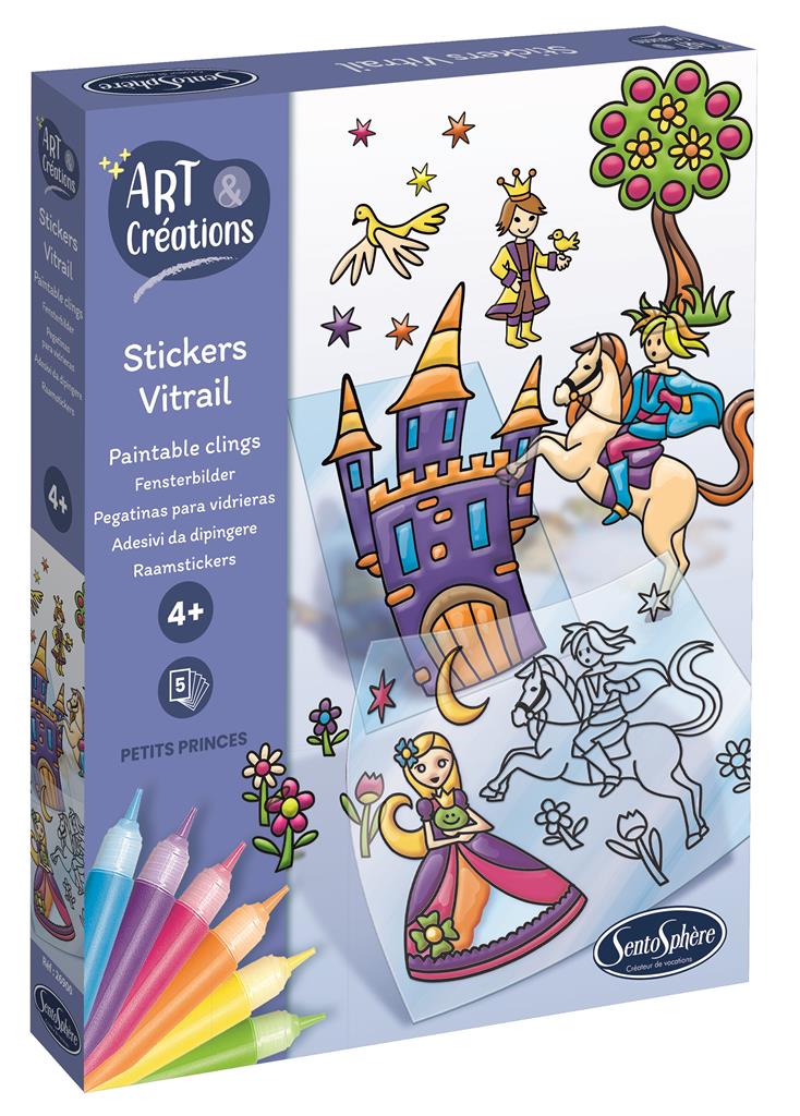 stickers vitrine petits princes - vitrail petits princes