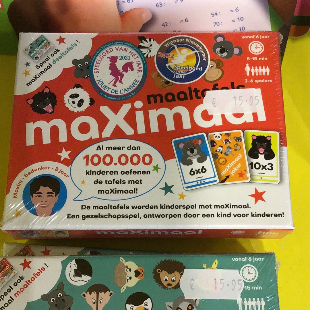 Jeu de cartes maximal Times tables