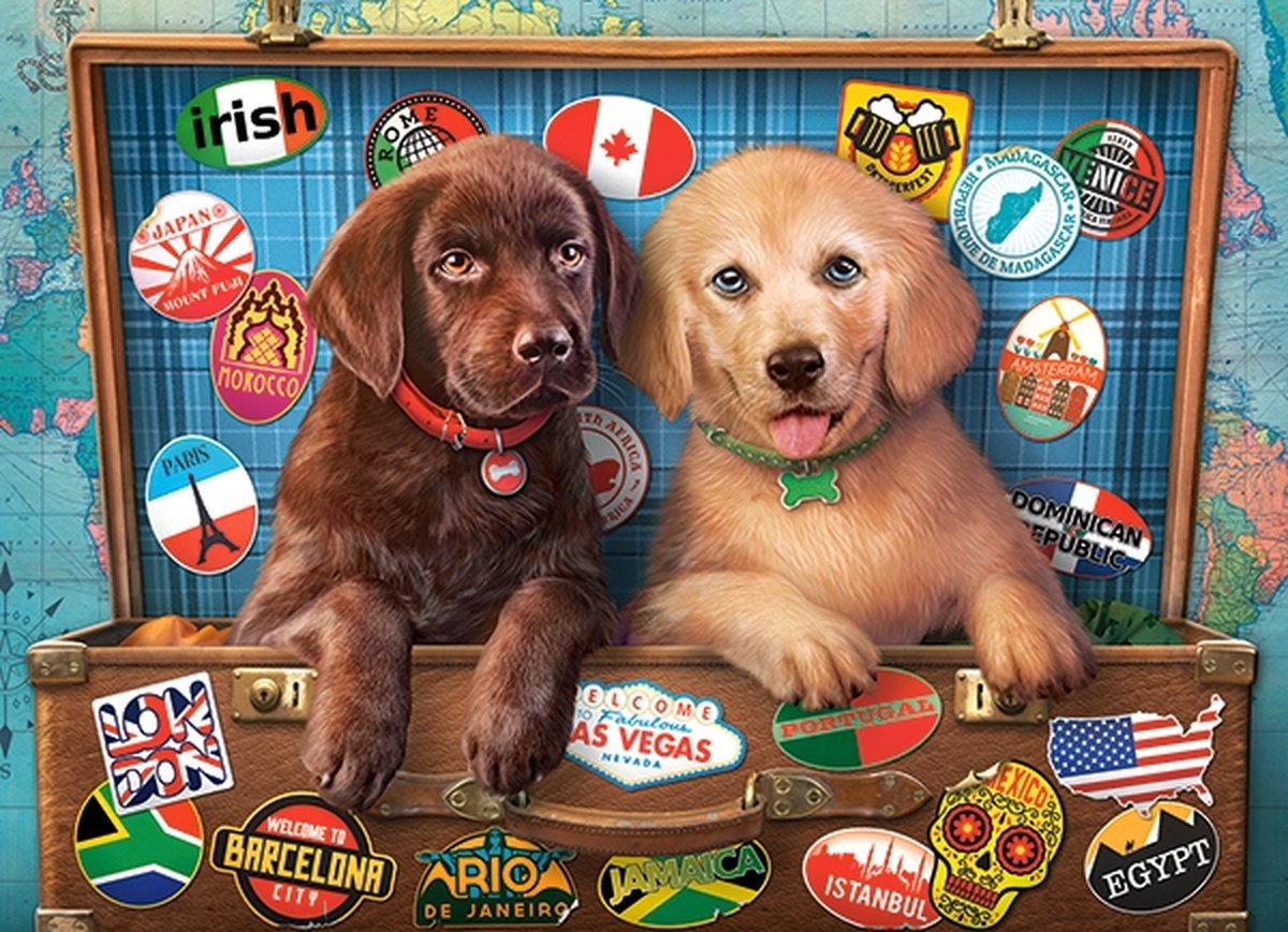 Puzzel Stowaway Pups 300pc