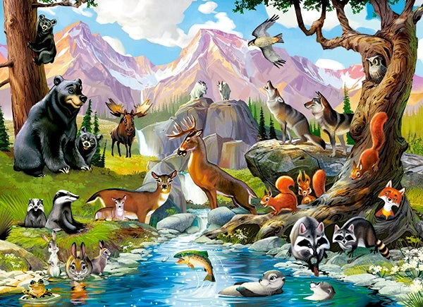 puzzel Forest animals 70pc