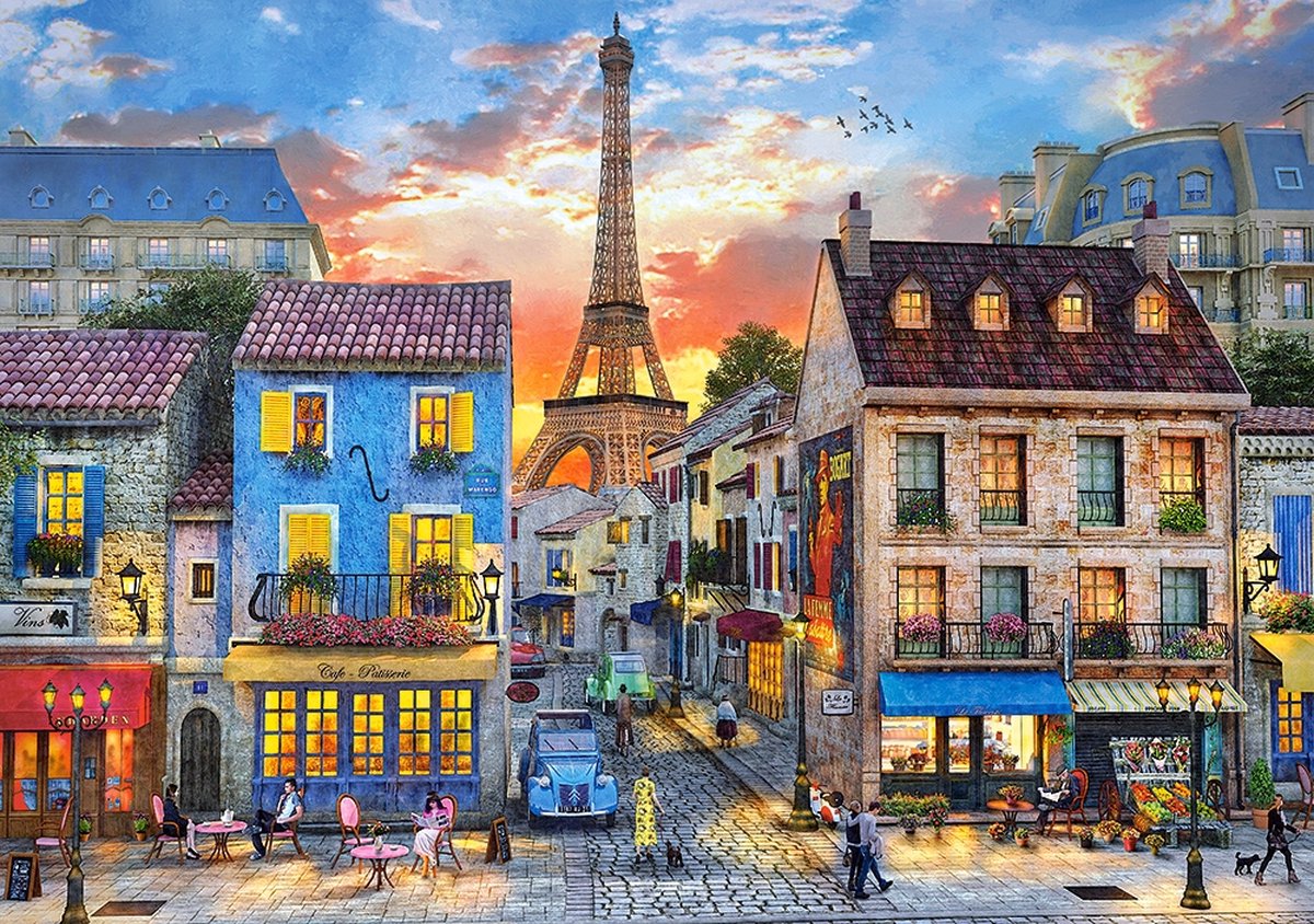 Puzzel streets of paris 500pc