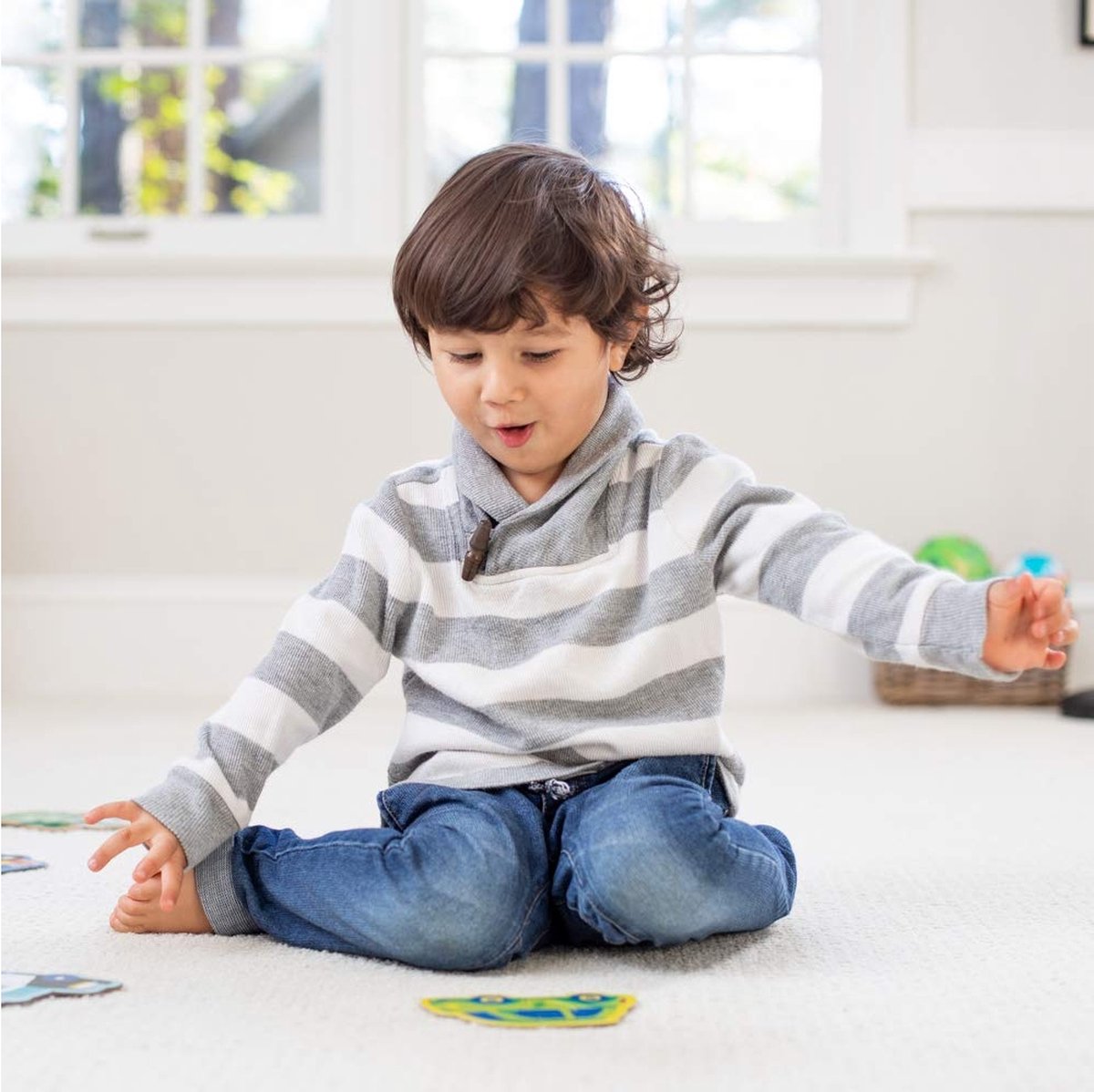 ton met 10 eerste puzzels van 2pc let's begin - voertuigen