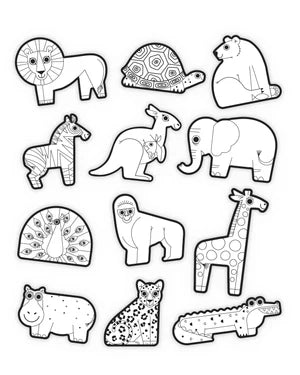 maak je eigen stickers dinosaurus, éénhoorn of dieren