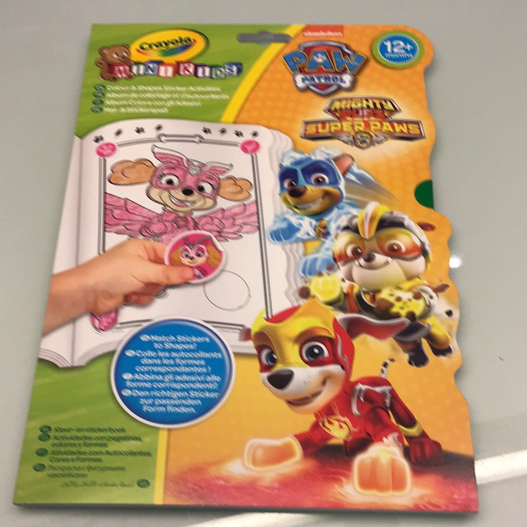 kleur & stickerboek paw patrol - crayola mini kids