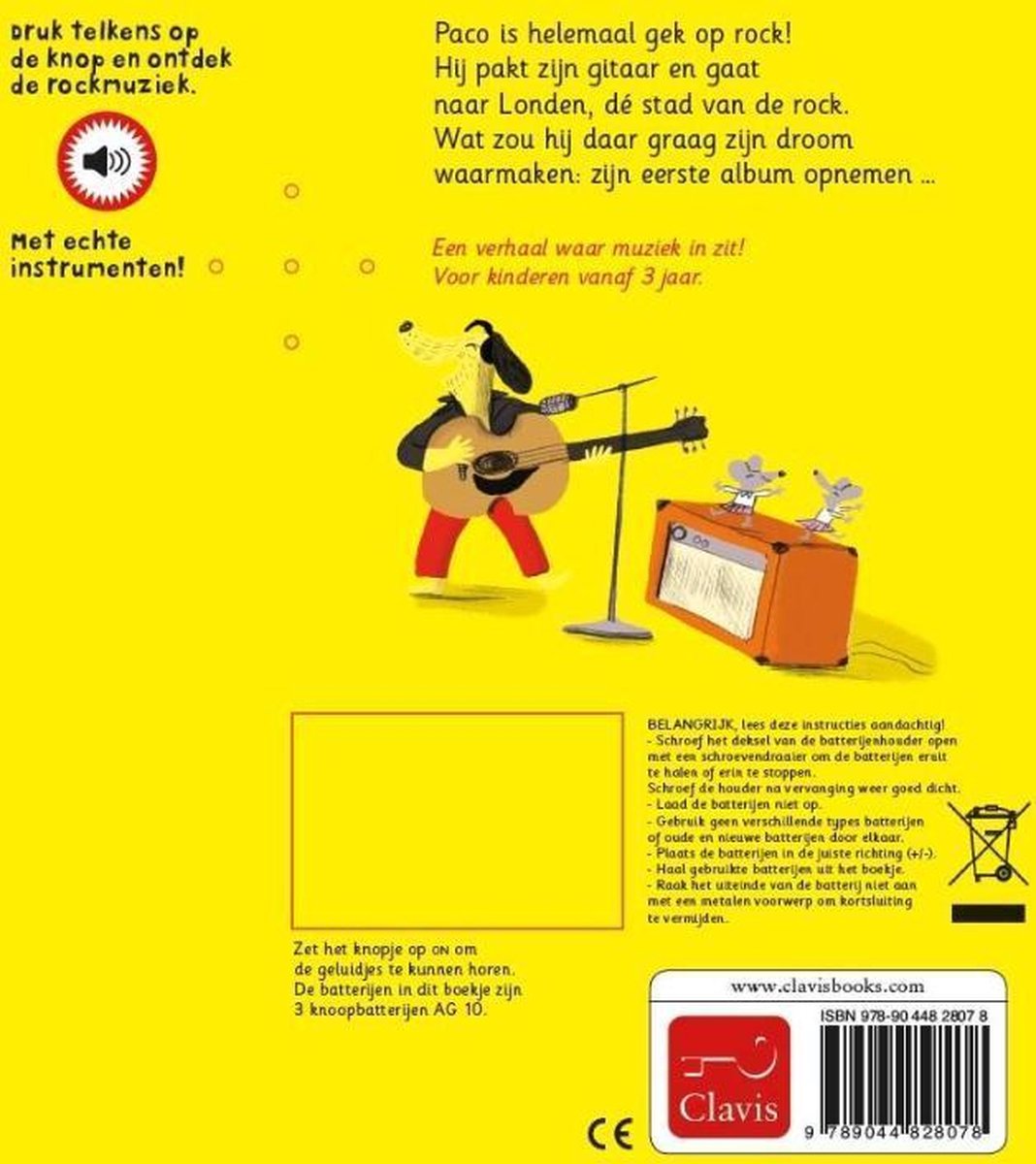 Paco is een rockster geluidenboek NED