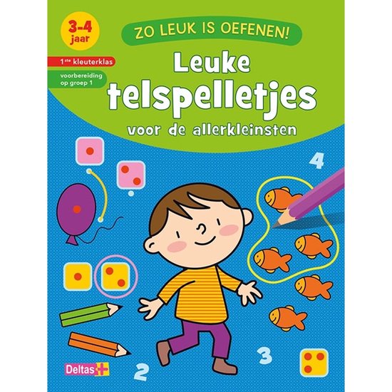 boek Zo leuk is oefenen ! Leuke telspelletjes voor de allerkleinsten 3-4 jaar - 1ste kleuterklas  NED