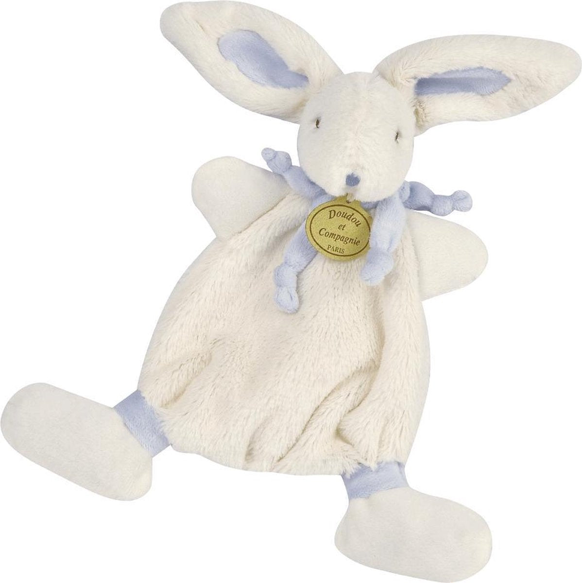 knuffeldoekje konijn blauw - lapin bonbon 26cm - doudou lapin bleu