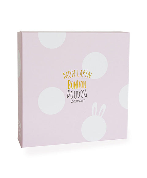 knuffeldoekje konijn roze 26cm