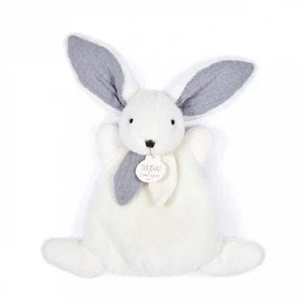 knuffeldoekje konijn - happy glossy 17CM - doudou lapin