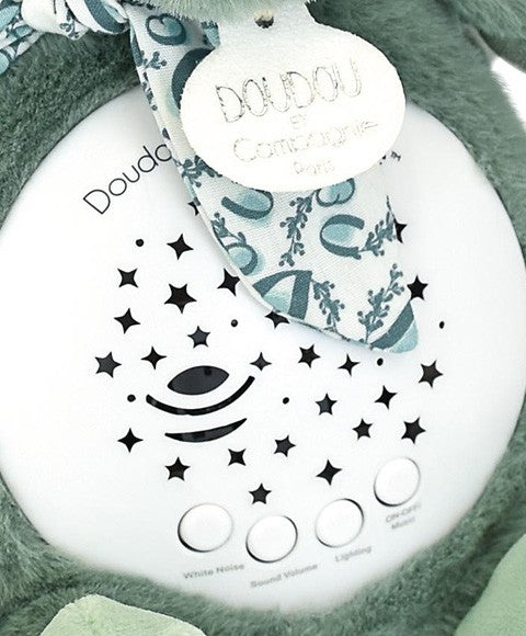 zacht pluche konijn donkergrijs met muziek en sterrenprojectie doudou & cie