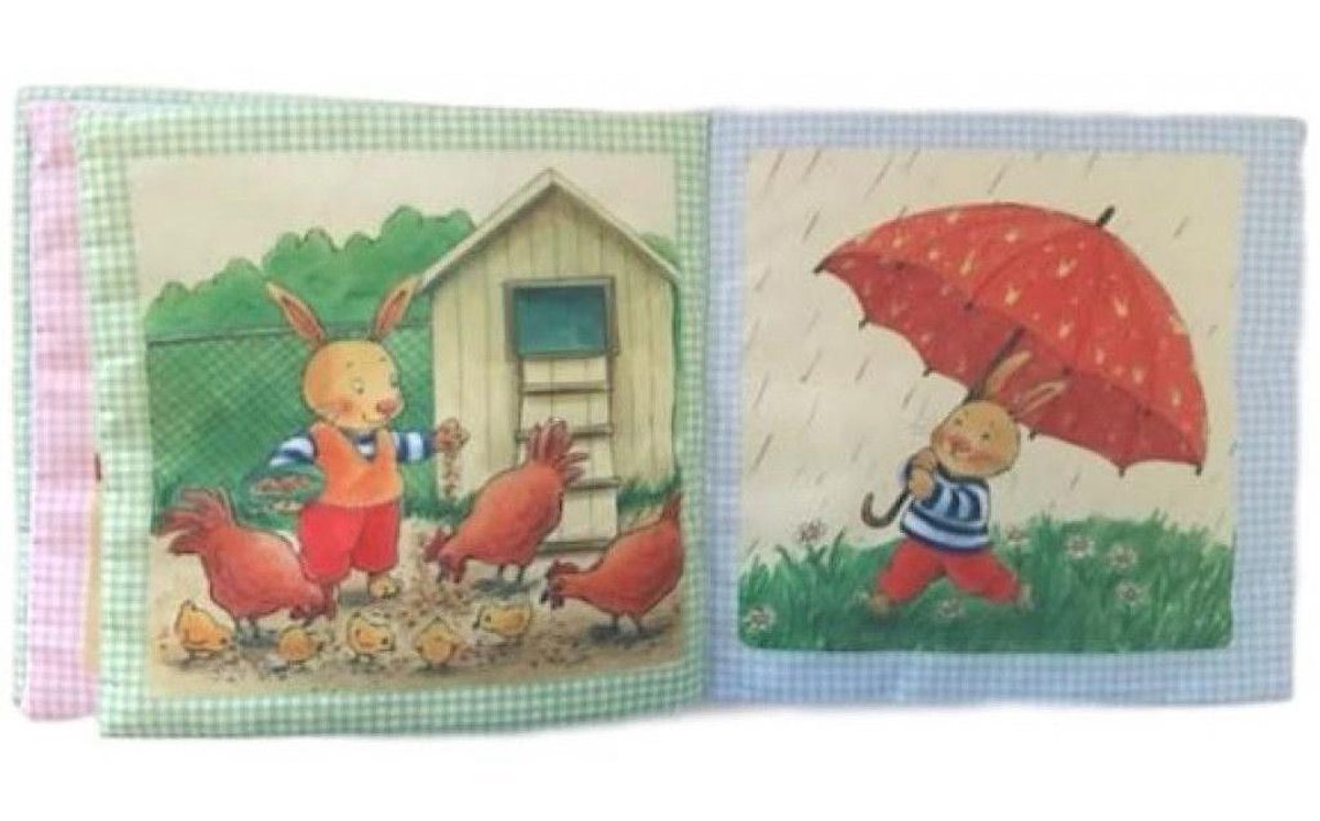 stoffen boekje kleine huppel knuffelboekje NED FRA