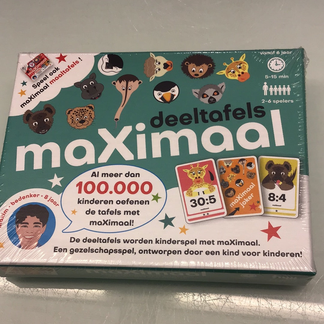 jeu de cartes tables de partage maximum