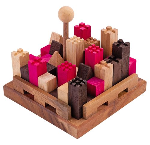 houten breinbreker - castle puzzle - casse tête en bois