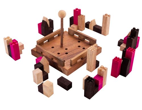 houten breinbreker - castle puzzle - casse tête en bois