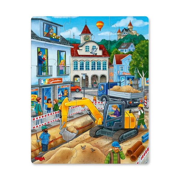 set van 2 puzzels in de stad - set de 2 puzzles dans la ville