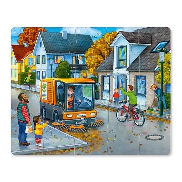 set van 2 puzzels in de stad - set de 2 puzzles dans la ville