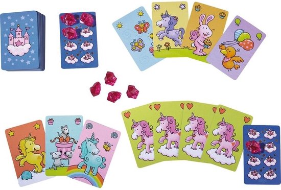 licornes dans les nuages jeu des cartes mini boîte étain - FRA gele doos