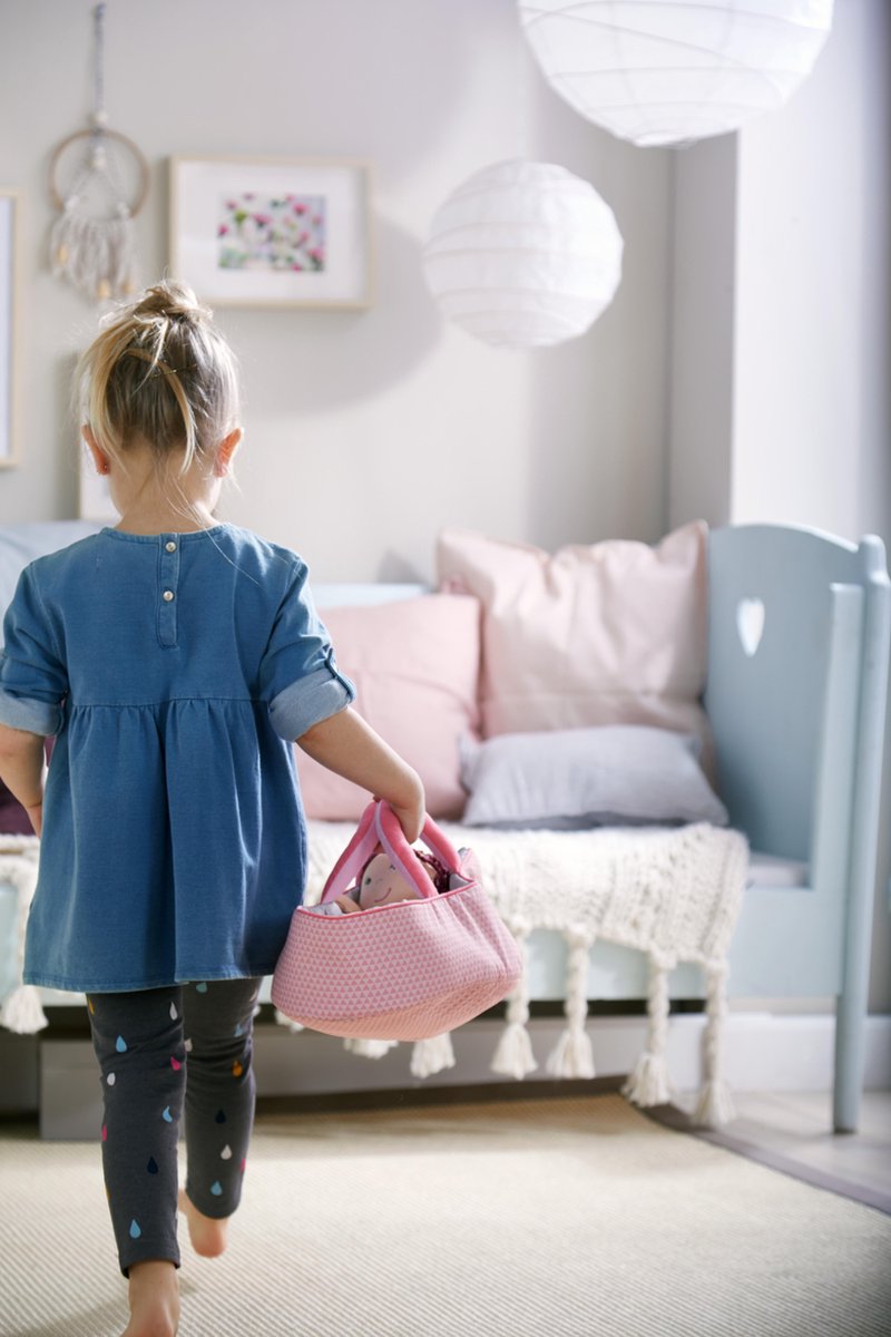 draagmand voor pop rozerood - 38cm HABAp