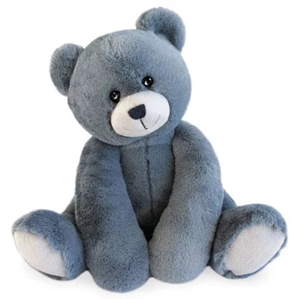 peluche ours oscar jeans bleu - 35cm - peluche ours oscar bleu jean