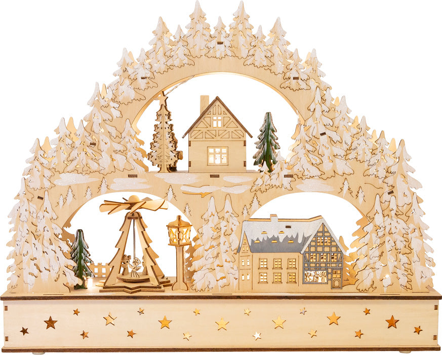 winterdorp lichtboog - winter village light arch - village d'hiver arche lumineuse
