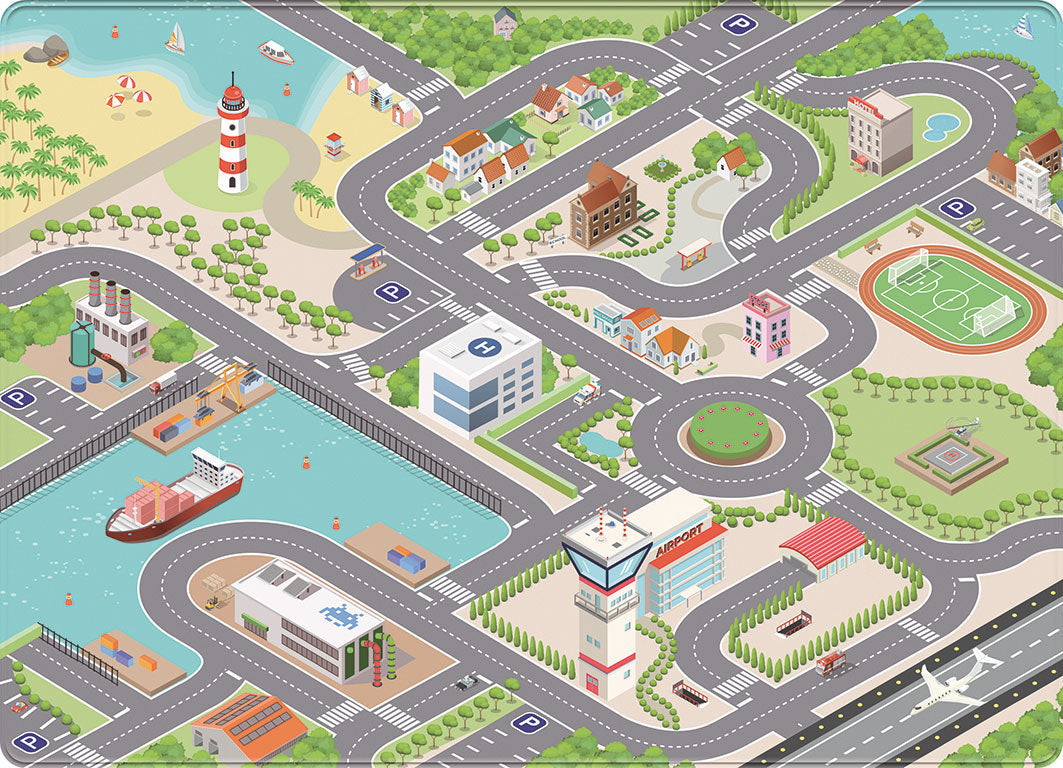 straten tapijt - city 100x100 -130X130 - 130x180