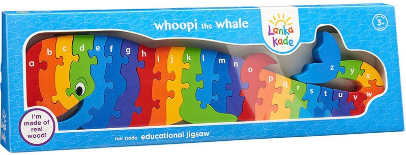 houten puzzel ABC walvis whoopi