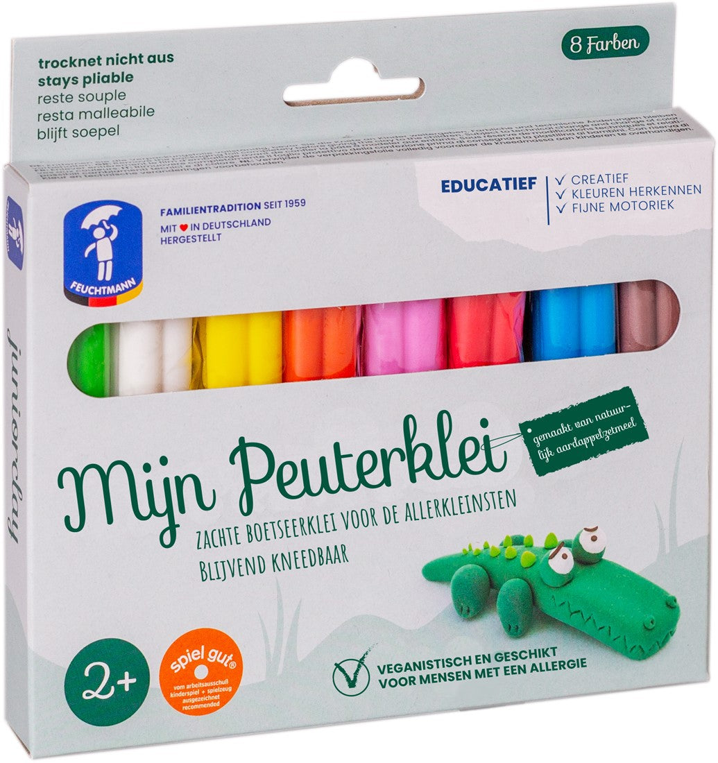 plasticine mijn peuterklei basic 8x33g
