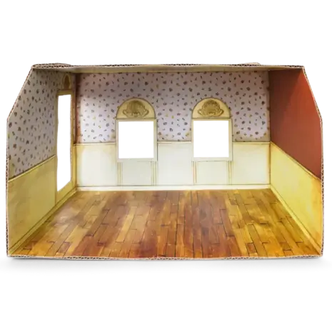 het muizenhuis kartonnen miniatuur living room woonkamer