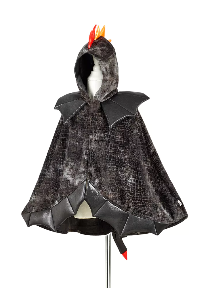 verkleedset  cape draak zwart - cape dragon noir